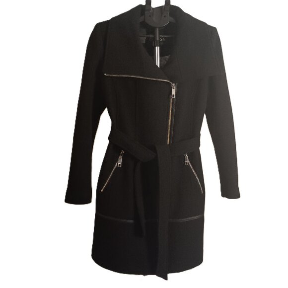 Guess Jackets & Blazers - Guess Asymmetrical Wool Blend Baddie Whimsigoth Coat L – Large